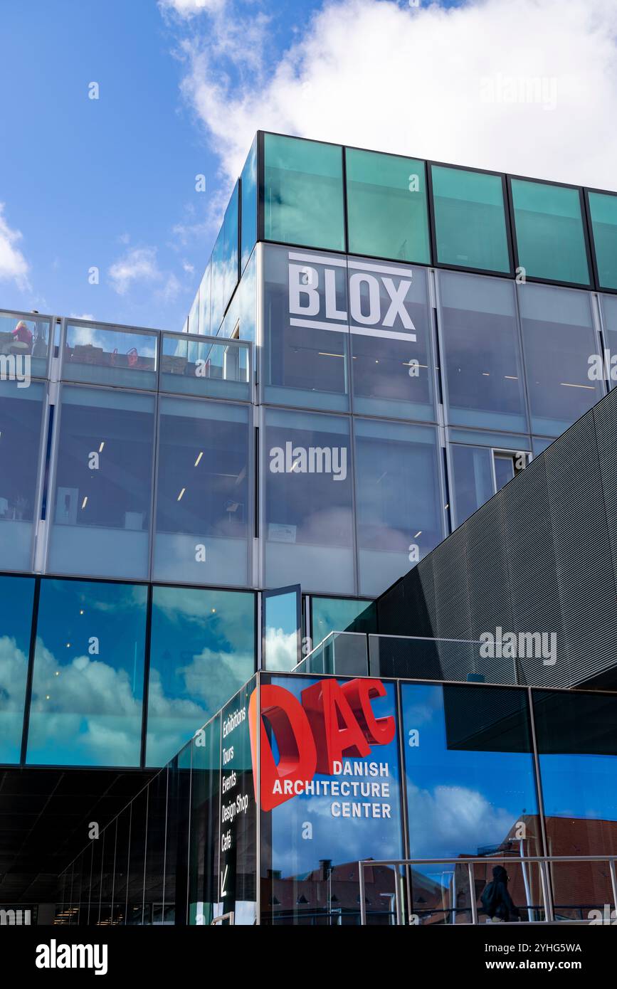 BLOX, ein nationaler und internationaler Treffpunkt, der Menschen in Architektur, Design und nachhaltiger Entwicklung engagiert. Dänisches Architekturzentrum Stockfoto