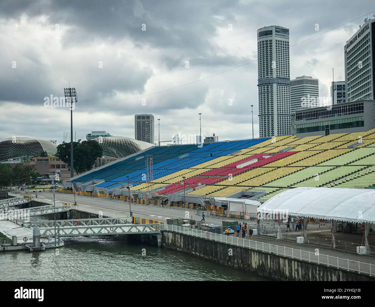 Formel 1/F1-Rennstrecke in Singapur Stockfoto