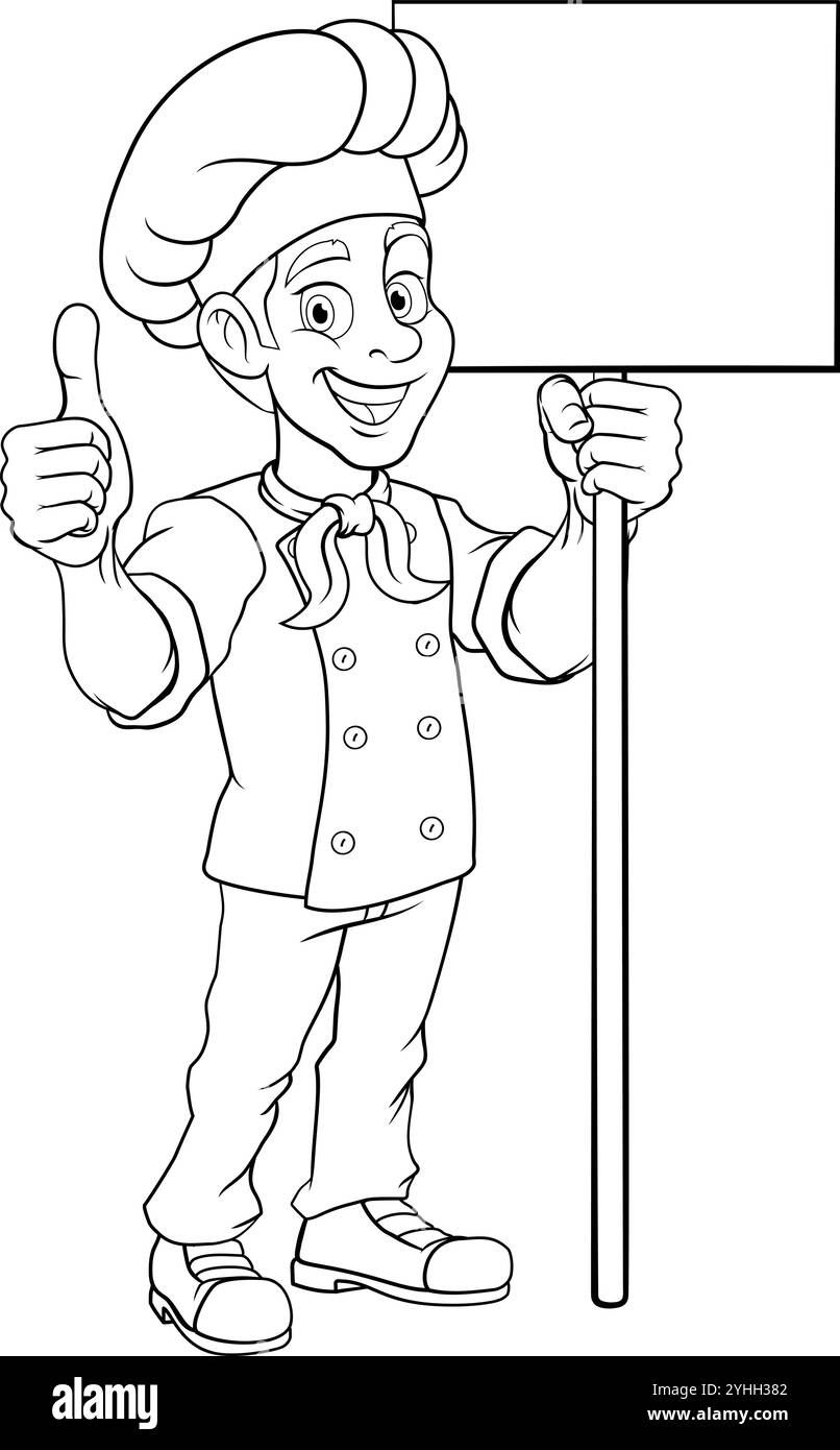 Chef neu 2024 A13 BW-153 Stock Vektor