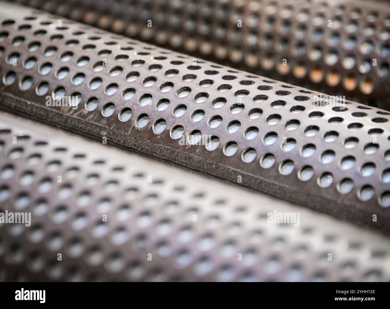 Closeup-Abstract des Flugzeugteils im Militärmuseum Stockfoto