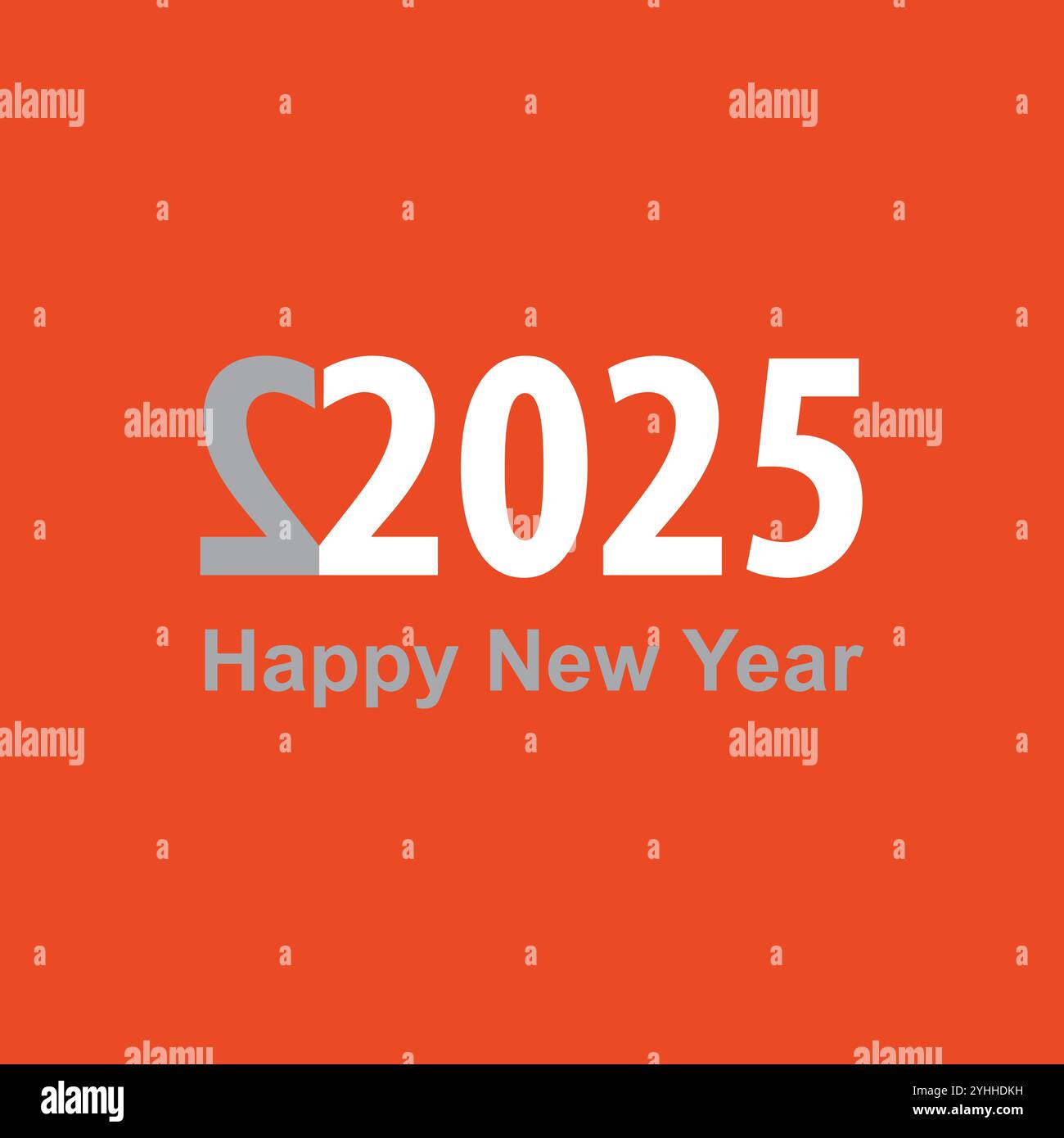 Grußkarte für das neue Jahr 2025. Frohes Neues Jahr 2025. Stock Vektor