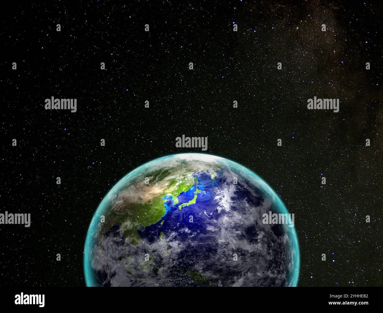 Die Erde und die Sterne Stockfoto