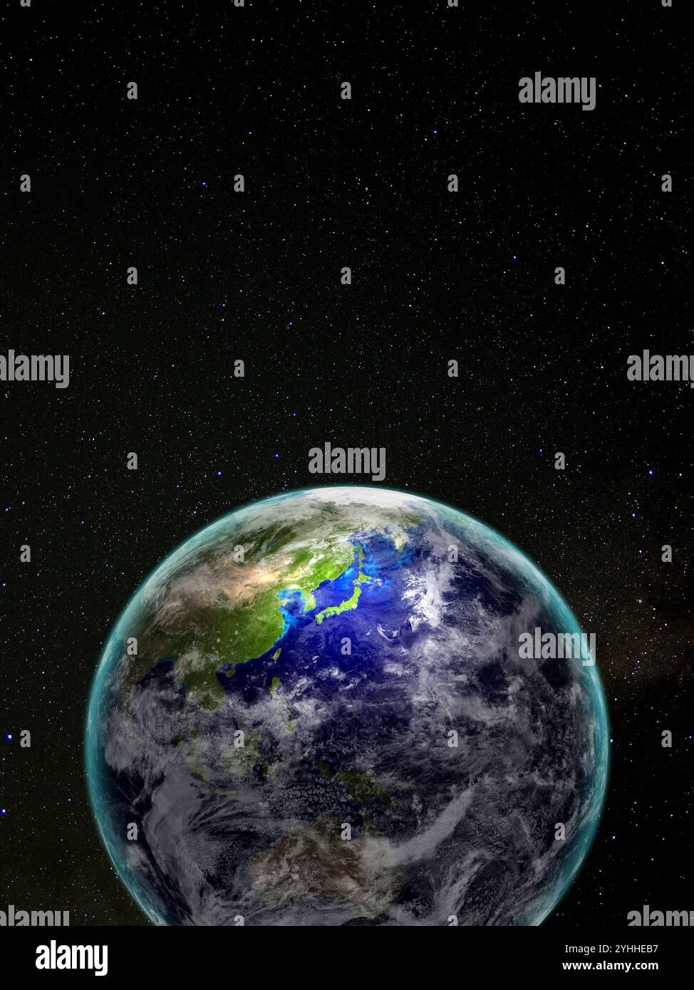 Die Erde und die Sterne Stockfoto