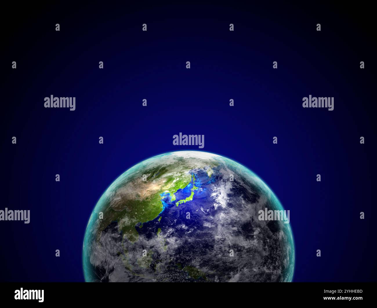 Erde- und Blauverläufe Stockfoto