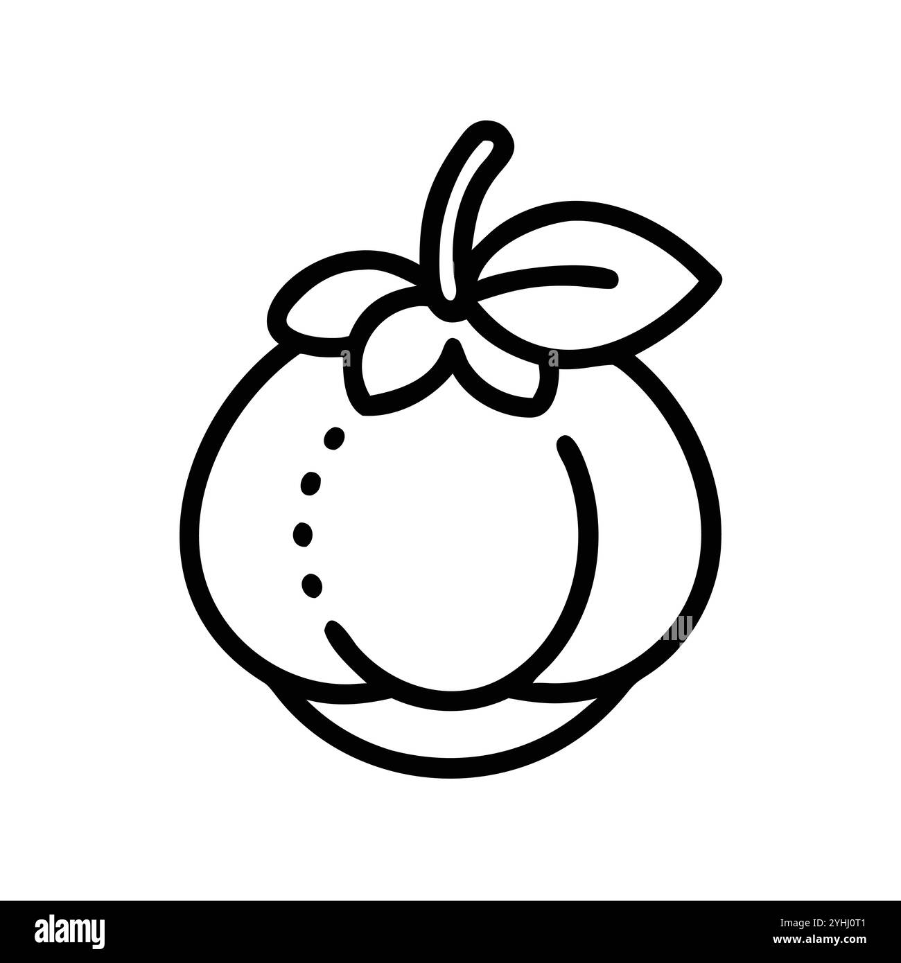 Einfache Vektor-Illustration eines Mangostans, in einem einfachen und sauberen Stil, geeignet für Lebensmittel und Gesundheit Themen. Flache Illustration der Früchte. Stock Vektor