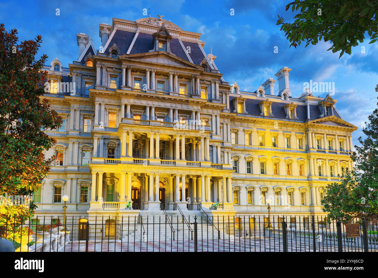 Eisenhower Executive Office Building auf der Pennsylvania Avenue in der Nähe des Weißen Hauses. Washington, USA. Stockfoto