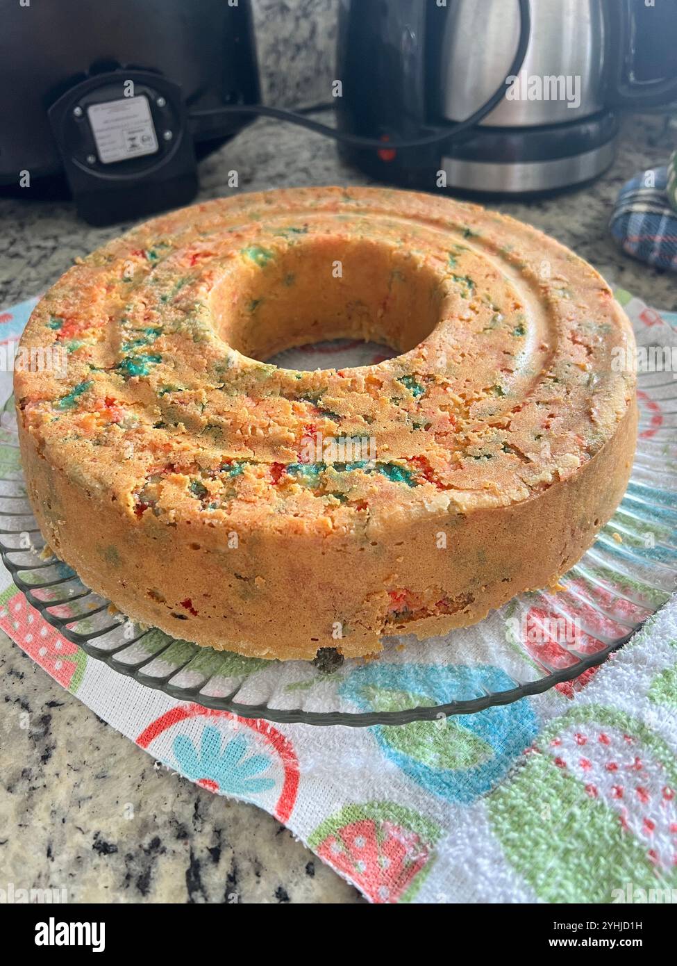 Bunte gesunde Kuchen Zucker frei auf dem Tisch Stockfoto