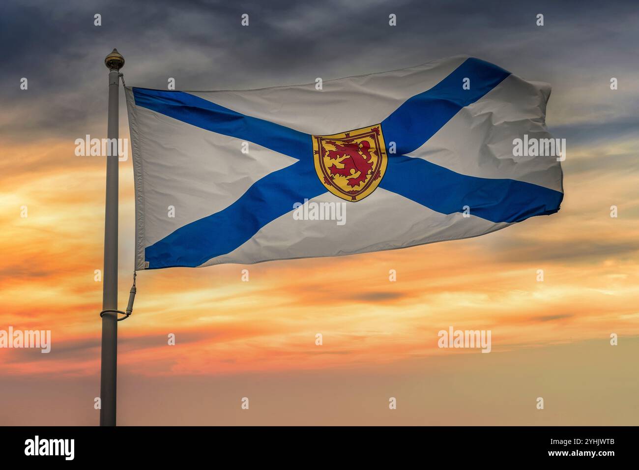 Flagge von Nova Scotia im Osten Kanadas Stockfoto