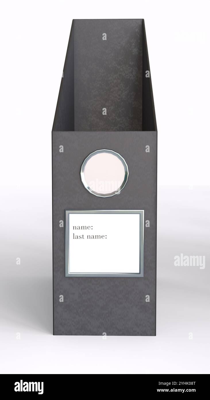 Dateien oder Ordner mit weißem Hintergrund Stockfoto