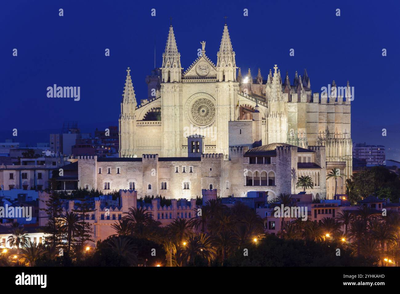 Kathedrale von Mallorca, 13. Jahrhundert, historisch-künstlerisches Denkmal, Palma, mallorca, balearen, spanien Stockfoto