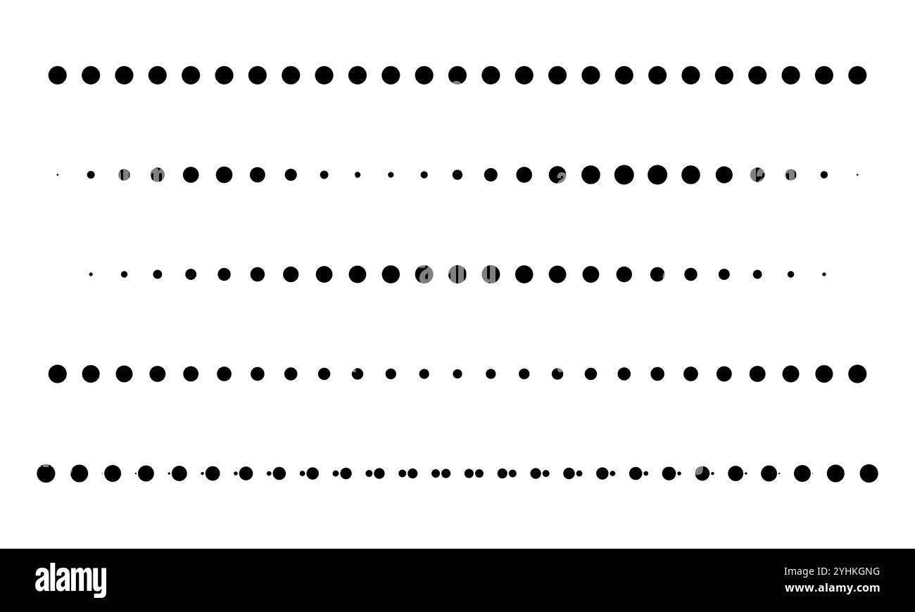 Gepunktete Linien, einfaches Design. Vektorgrafik für Breite Profil Form Symbol. Editierbar und skalierbar. Stock Vektor