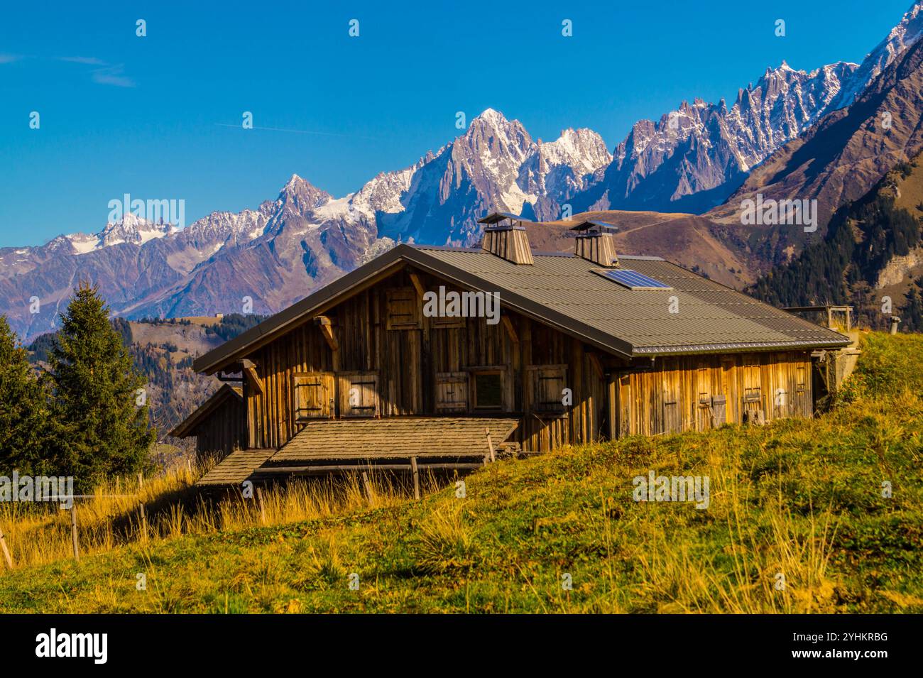 saint nicolas de veroce in saint gervais in Haute savoie in frankreich Stockfoto