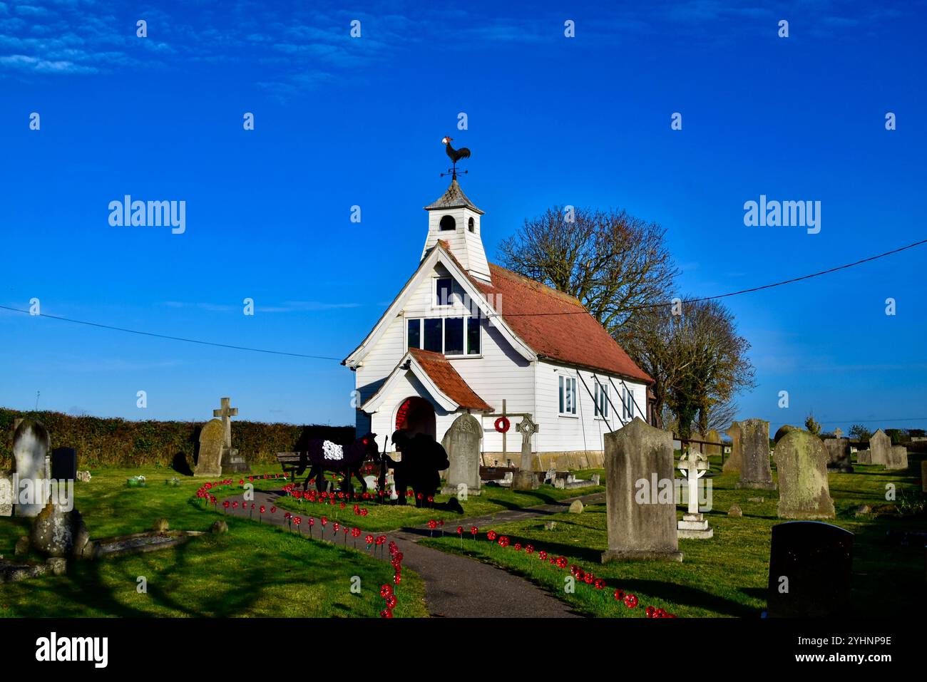 Die Kirche des Heiligen Johannes des Göttlichen in Southrey. Stockfoto
