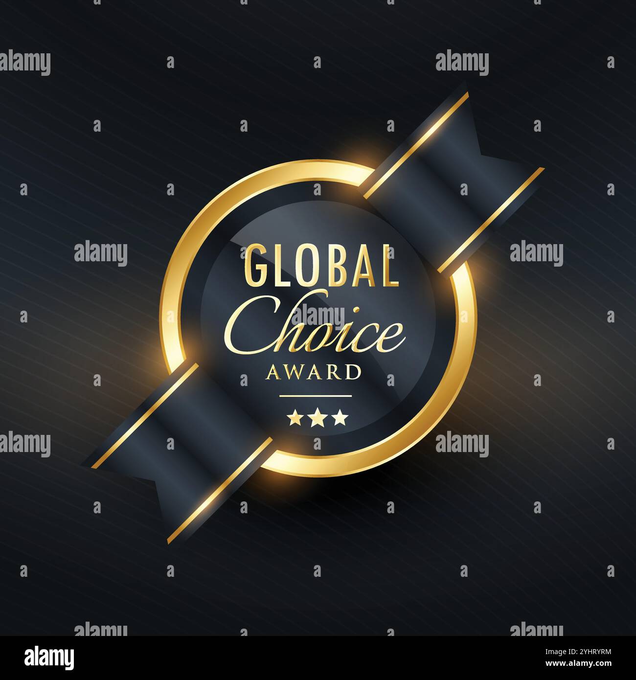 globale Wahl Auszeichnung Label und Logo design Stock Vektor