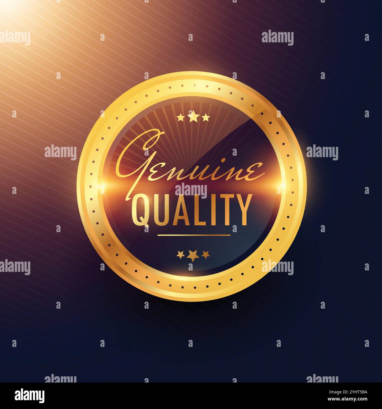 echte Qualität Premium gold Label und Logo design Stock Vektor