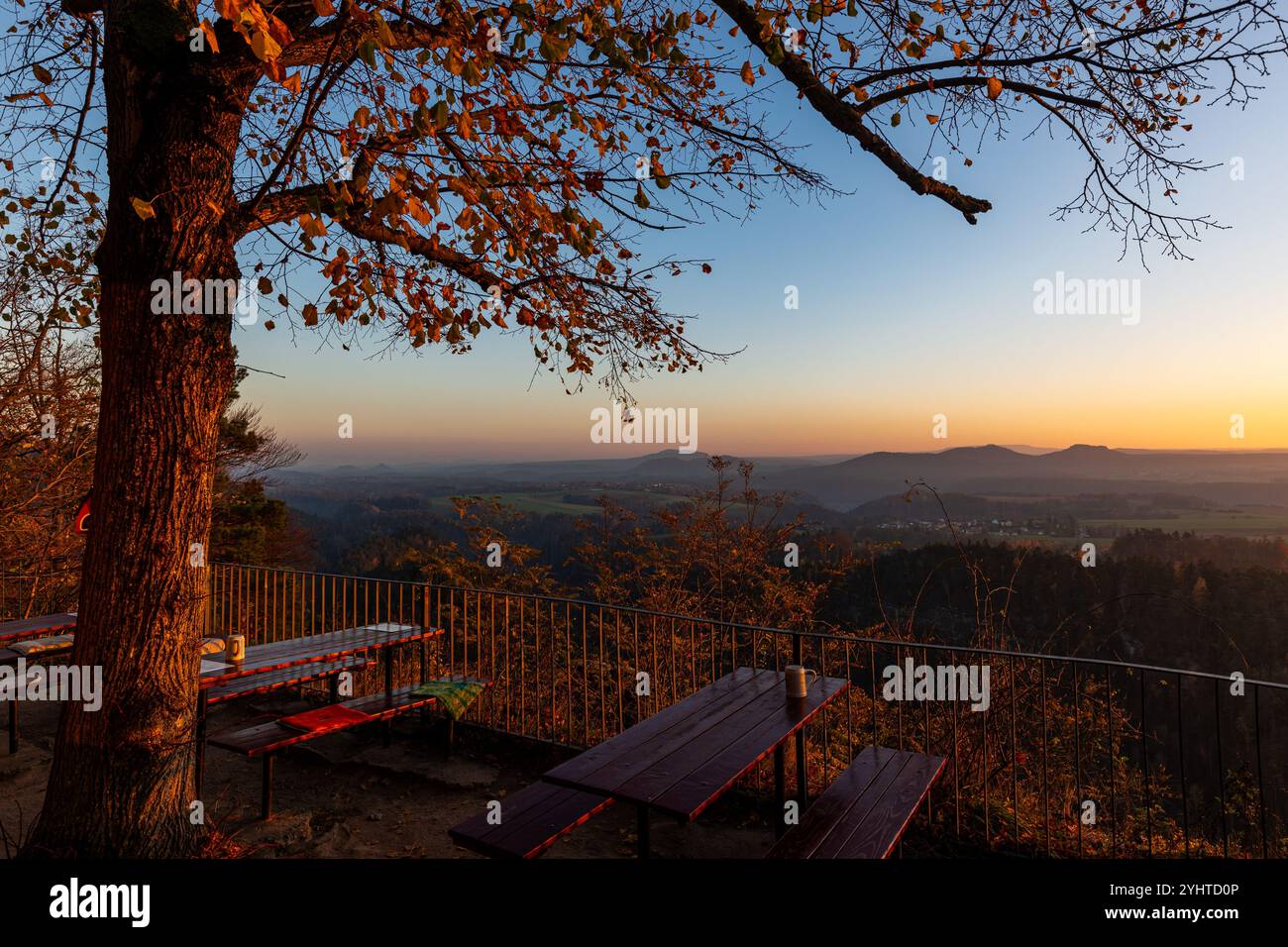 Herbstimpressionen aus der sächsischen Schweiz Stockfoto