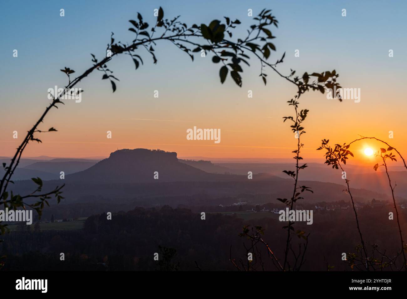 Herbstimpressionen aus der sächsischen Schweiz Stockfoto