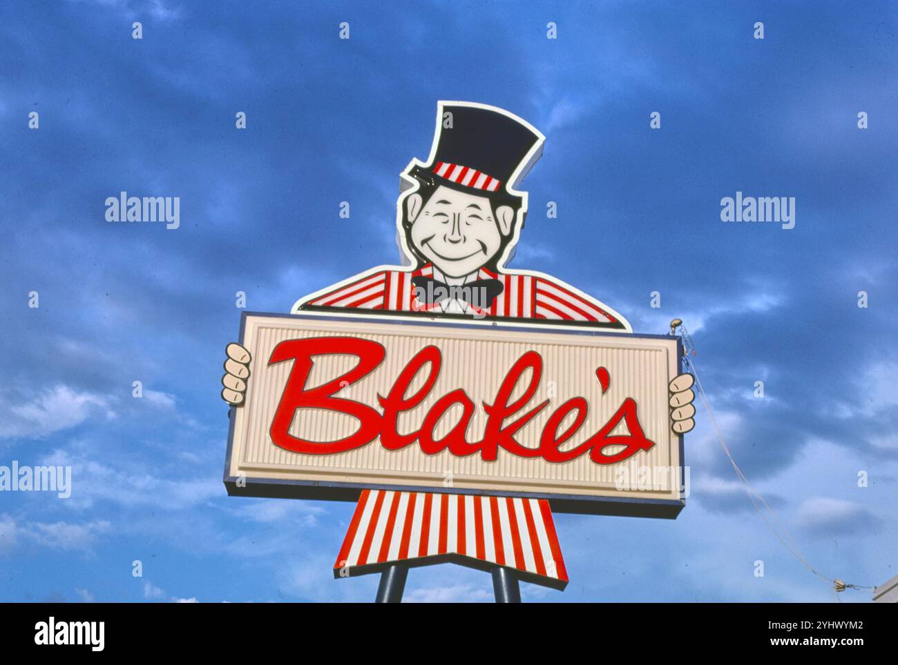 Blake's Burger Schild, Tucumcari, New Mexico, 1987 Stockfoto