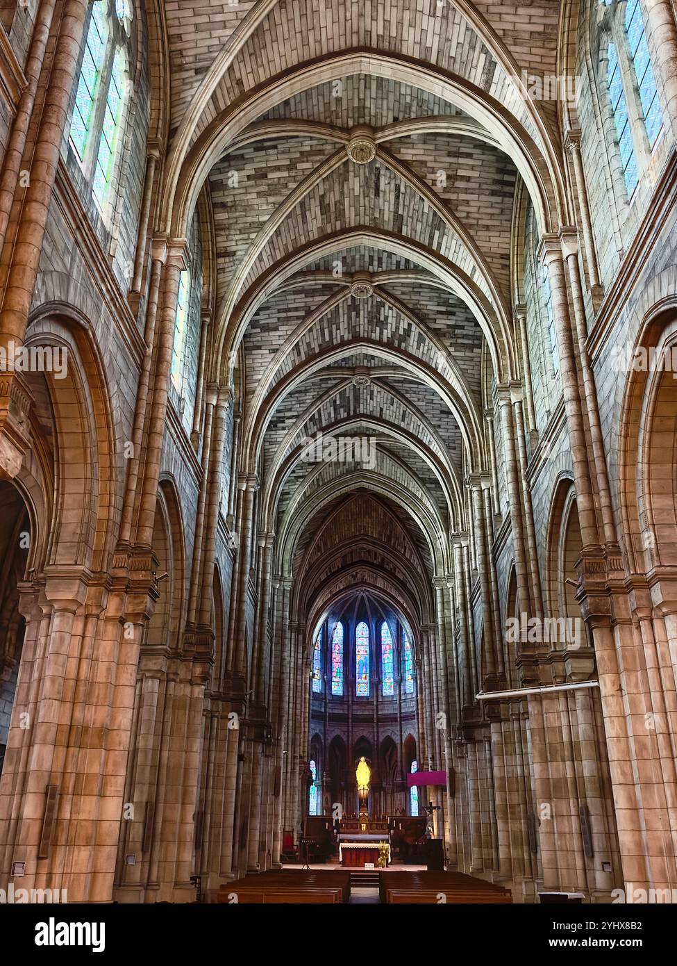 Eglise Notre-Dame, Innenansicht, Bergerac, Frankreich Stockfoto