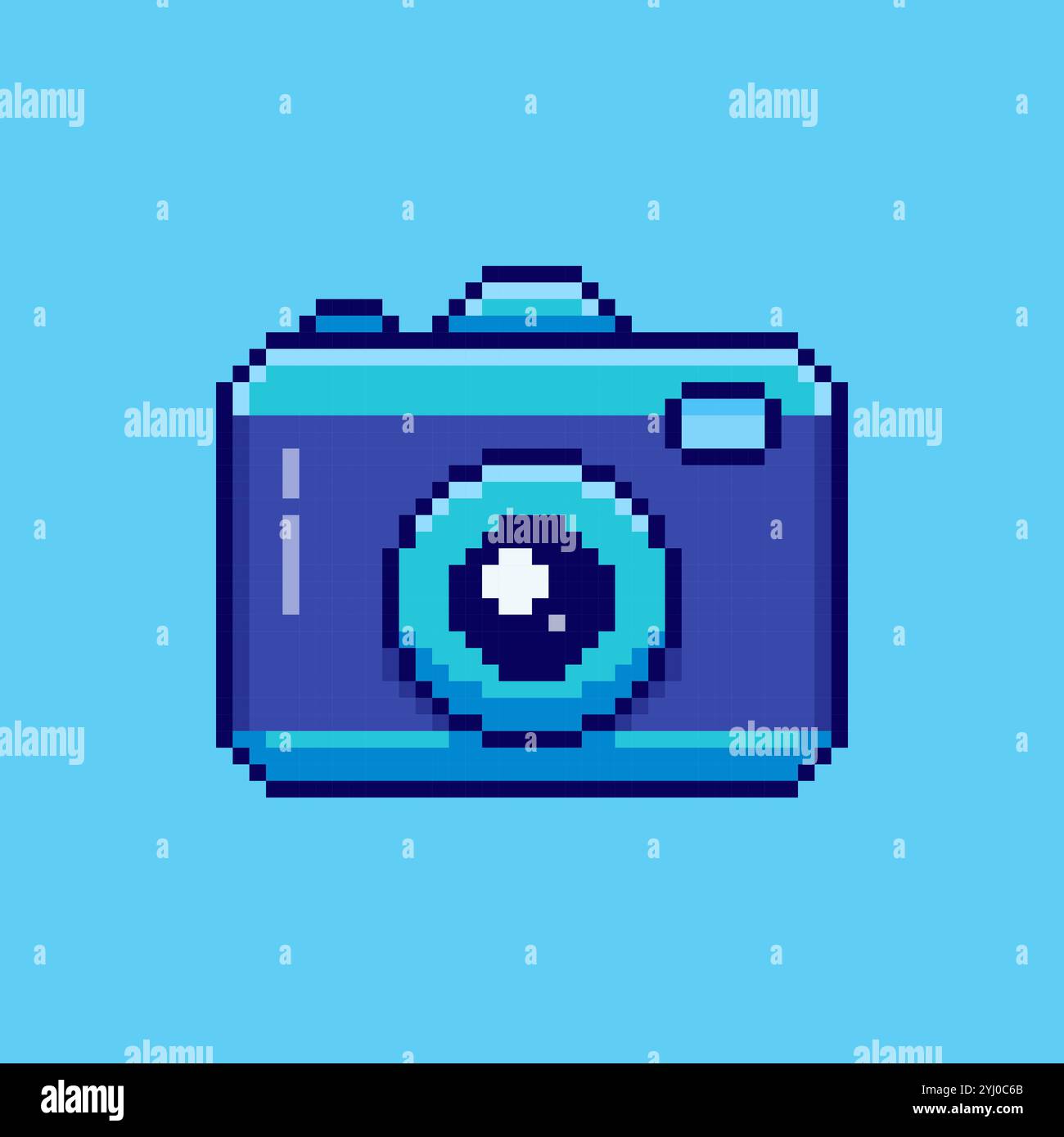 Pixelart-Design der Kamera Stock Vektor