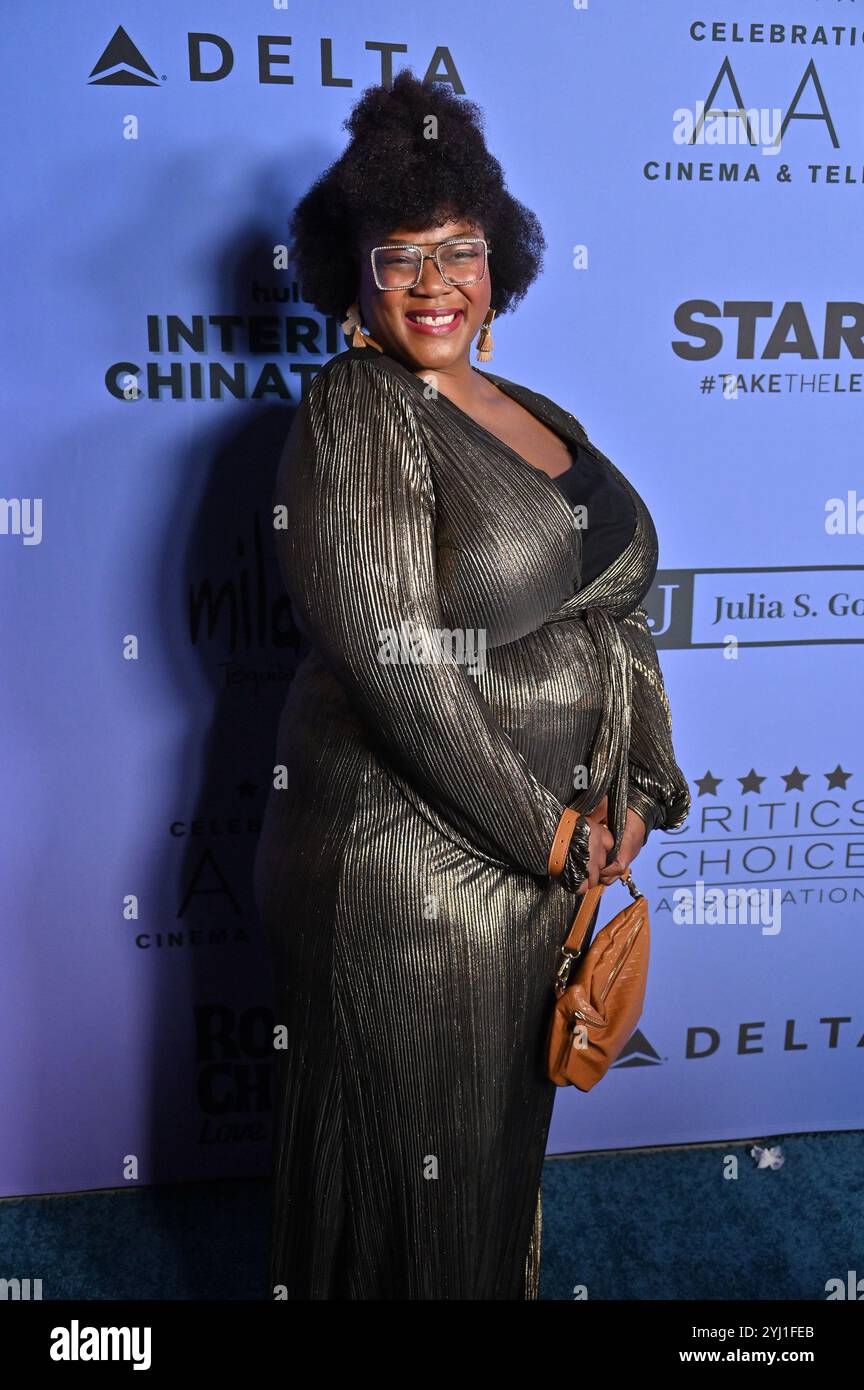 Hollywood CA USA - 12. November 2024: Stacey Yvonne nimmt an der 3. Jährlichen Feier der AAPI Cinema & TV der Critics Choice Association Teil. Stockfoto