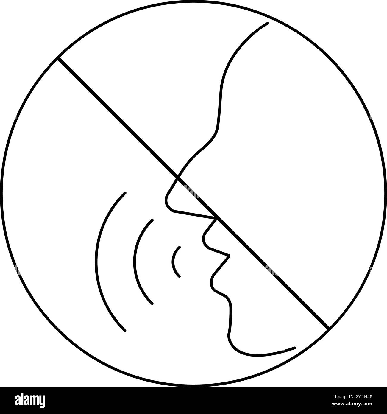 Kein sprechendes Symbol Stock Vektor