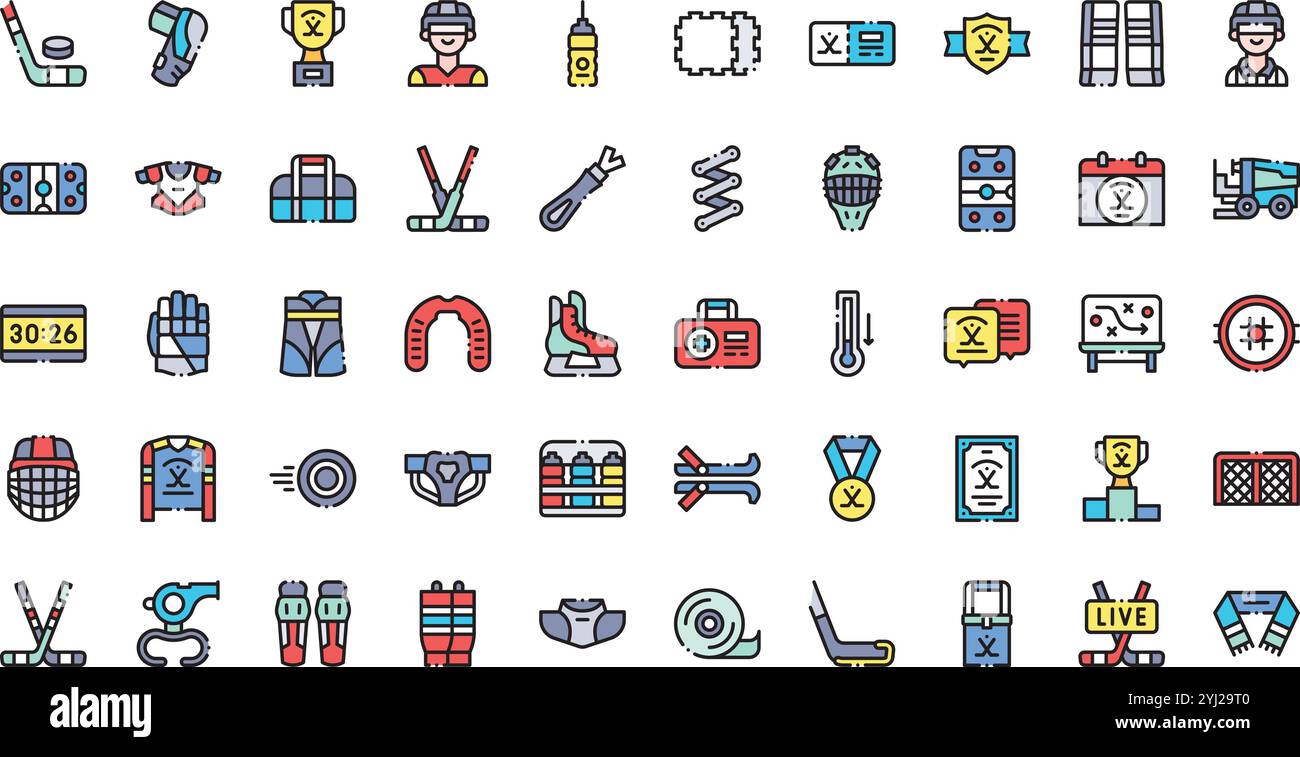 Hochwertige Sammlung von Vektorsymbolen mit editierbarer Kontur. Ideal für professionelle und kreative Projekte. Stock Vektor
