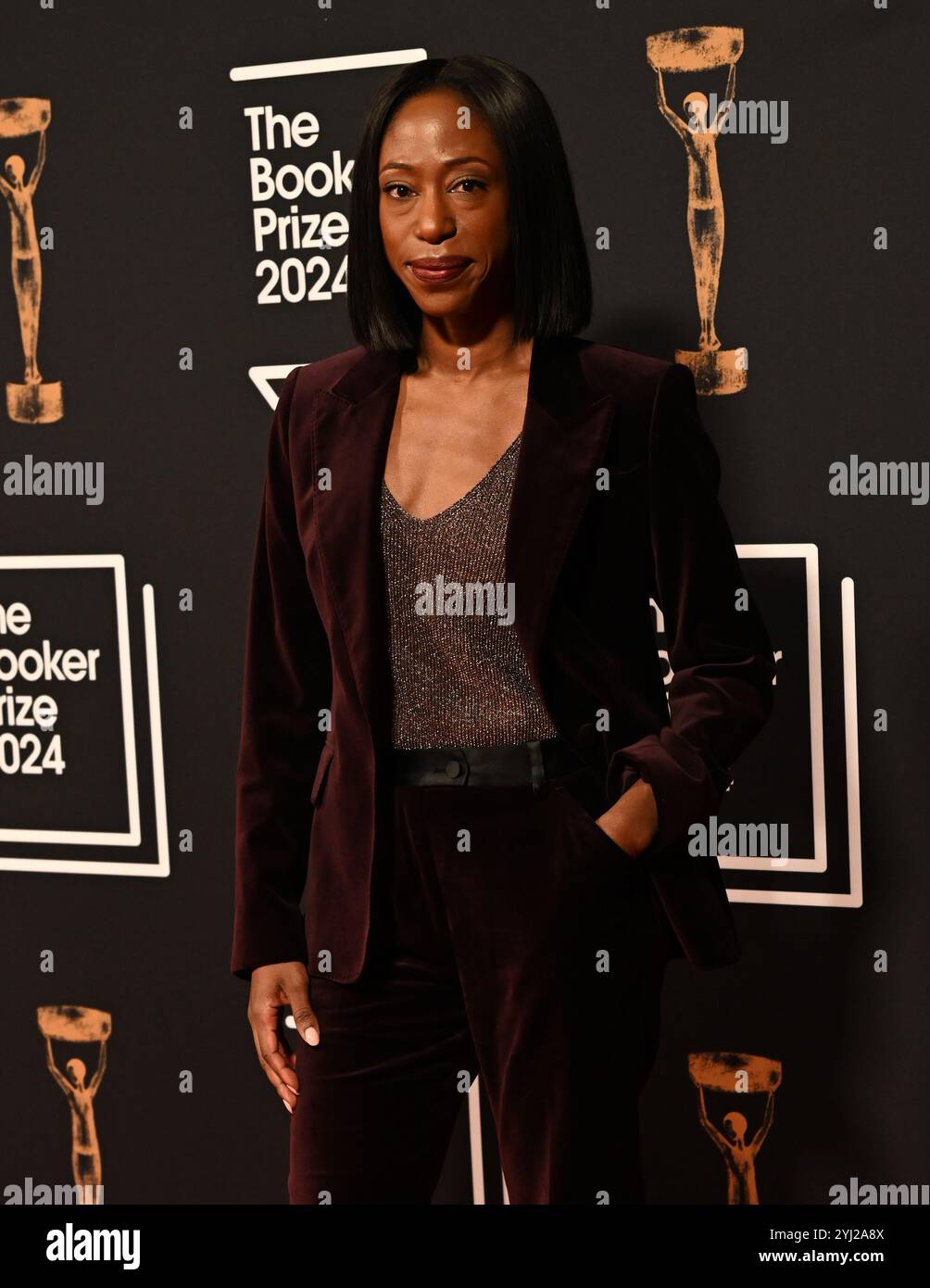 LONDON, GROSSBRITANNIEN. November 2024. Nikki Amuka-Bird nimmt an der Verleihung des Booker Prize 2024 im Old Billingsgate London Teil. (Foto von 李世惠/siehe Li/Picture Capital) Credit: Siehe Li/Picture Capital/Alamy Live News Stockfoto