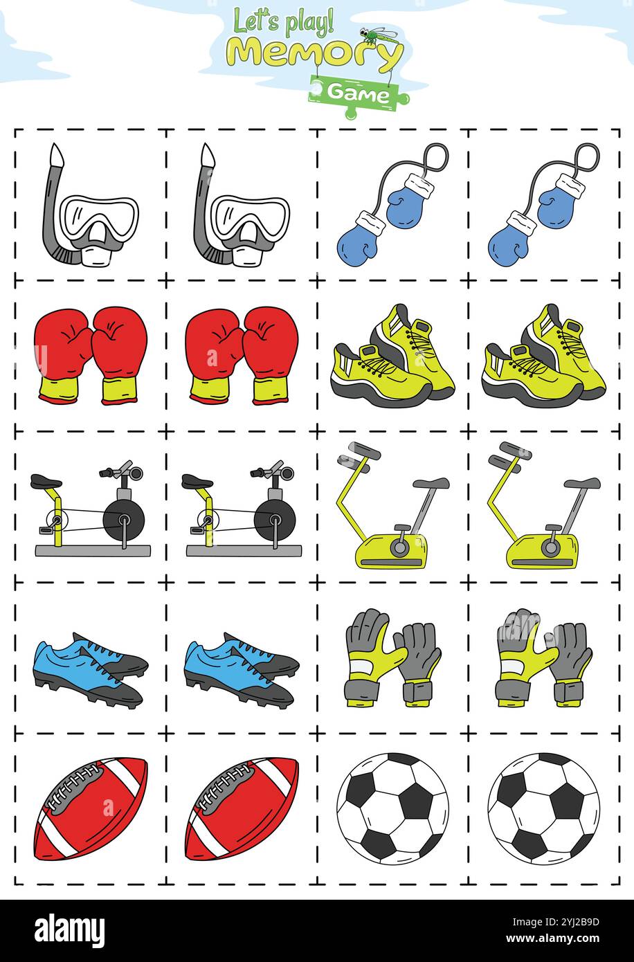 Memory-Spiel für Kinder Stock Vektor