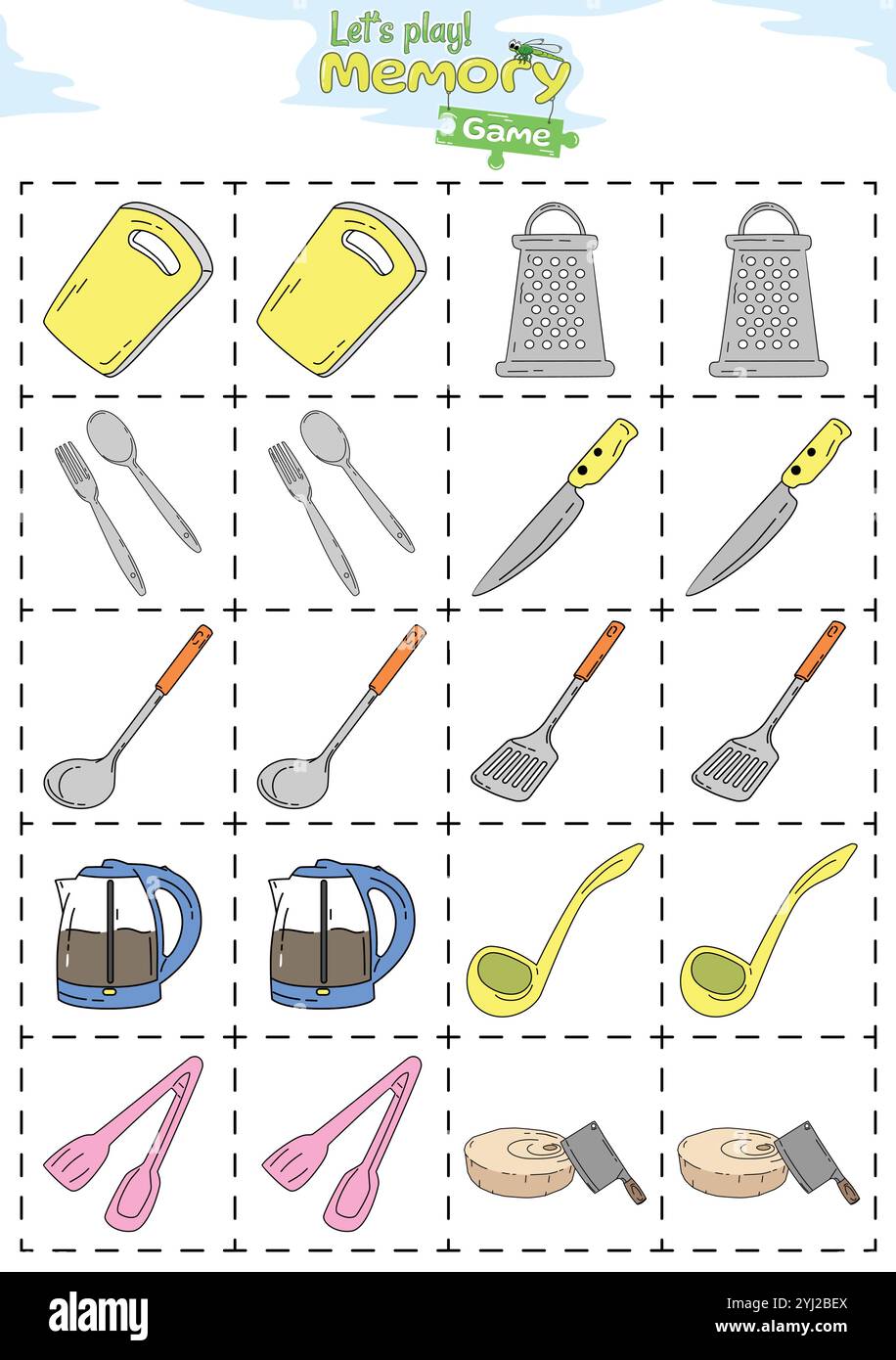 Memory-Spiel für Kinder Stock Vektor