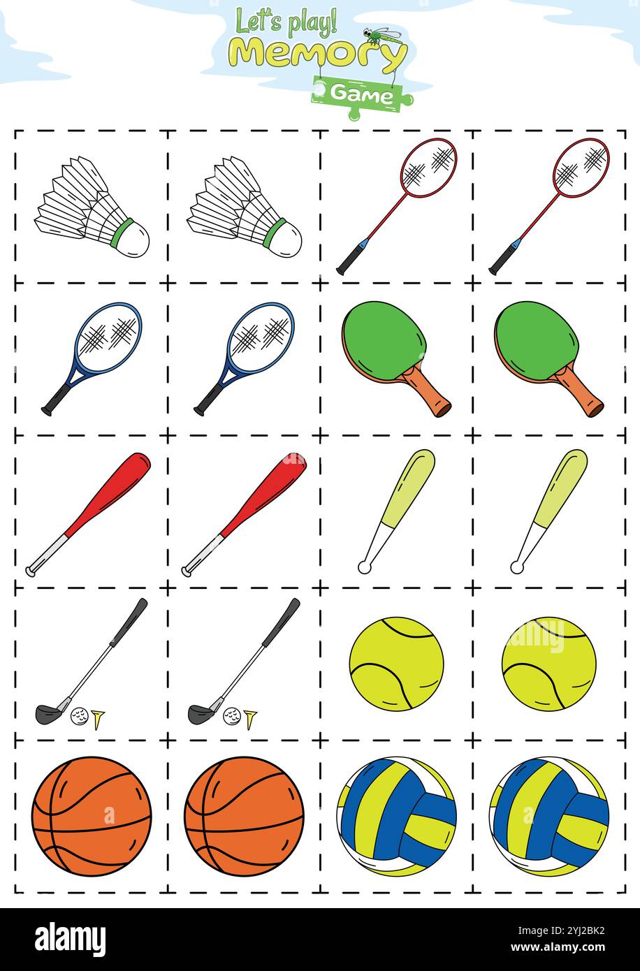 Memory-Spiel für Kinder Stock Vektor