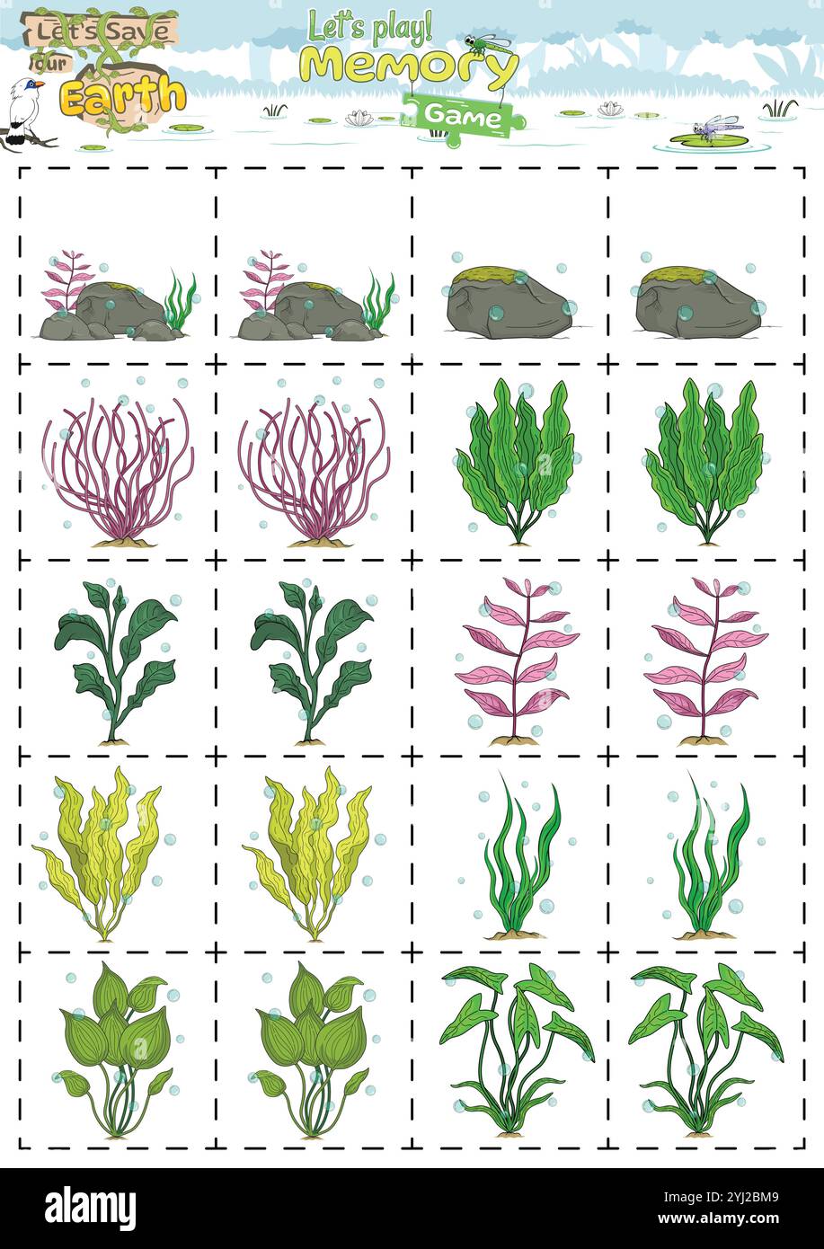 Memory-Spiel für Kinder Stock Vektor