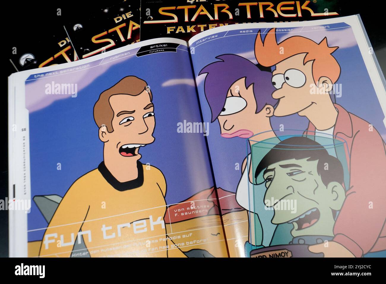 Fun Trek Crew – Star Trek Comic Fan Kollektion Stockfoto