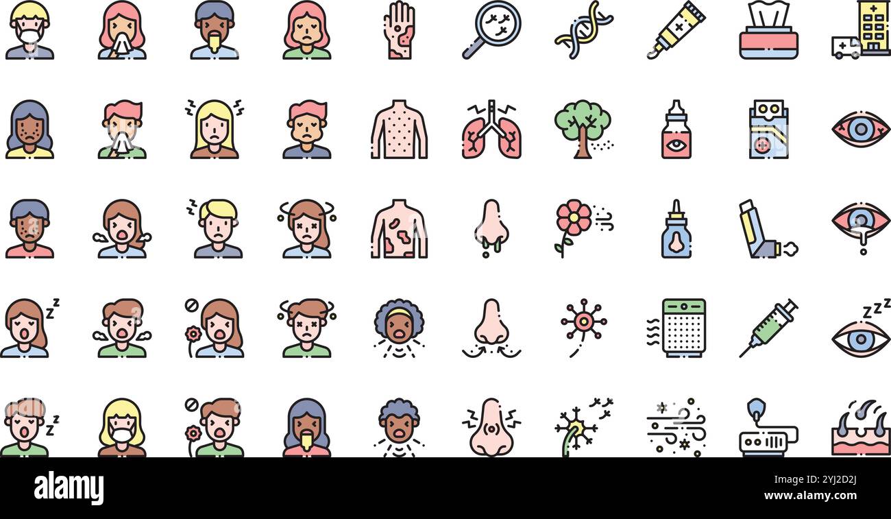 Hochwertige Sammlung von Vektorsymbolen mit editierbarer Kontur. Ideal für professionelle und kreative Projekte. Stock Vektor