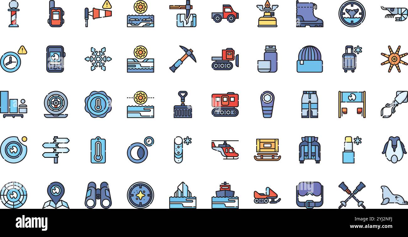 Hochwertige Sammlung von Vektorsymbolen mit editierbarer Kontur. Ideal für professionelle und kreative Projekte. Stock Vektor