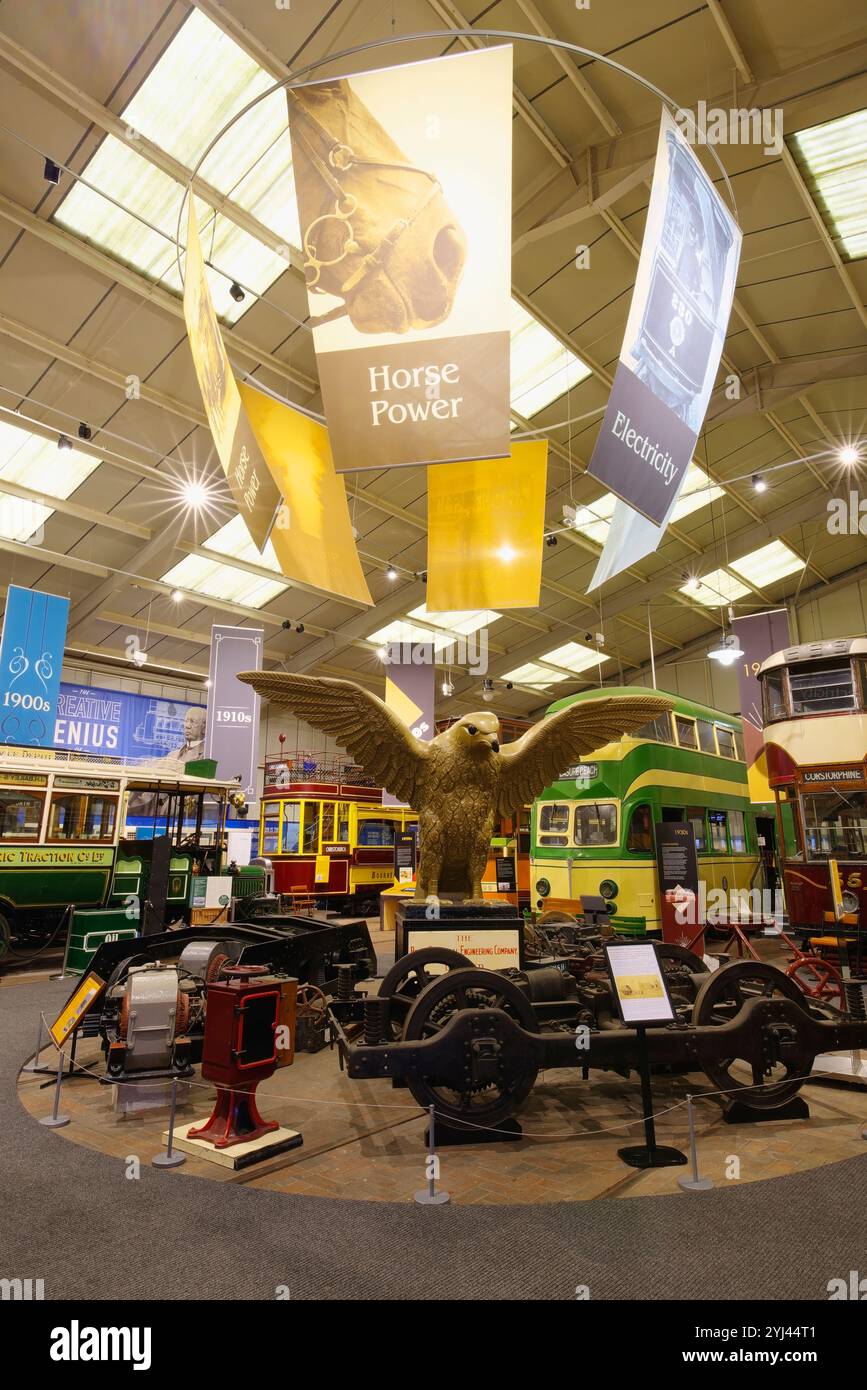 . Great Exhibition Hall, Crich, National Tramway, Museum, Stockfoto