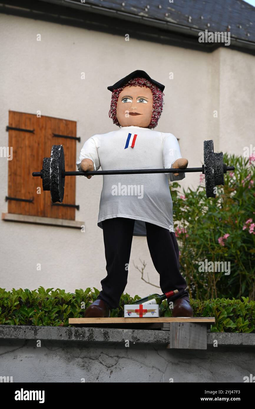 Mounaque von Campan, große Puppe oder Puppe des französischen Gewichtshebels, Campan Hautes-Pyrénées Pyrenäen Frankreich Stockfoto