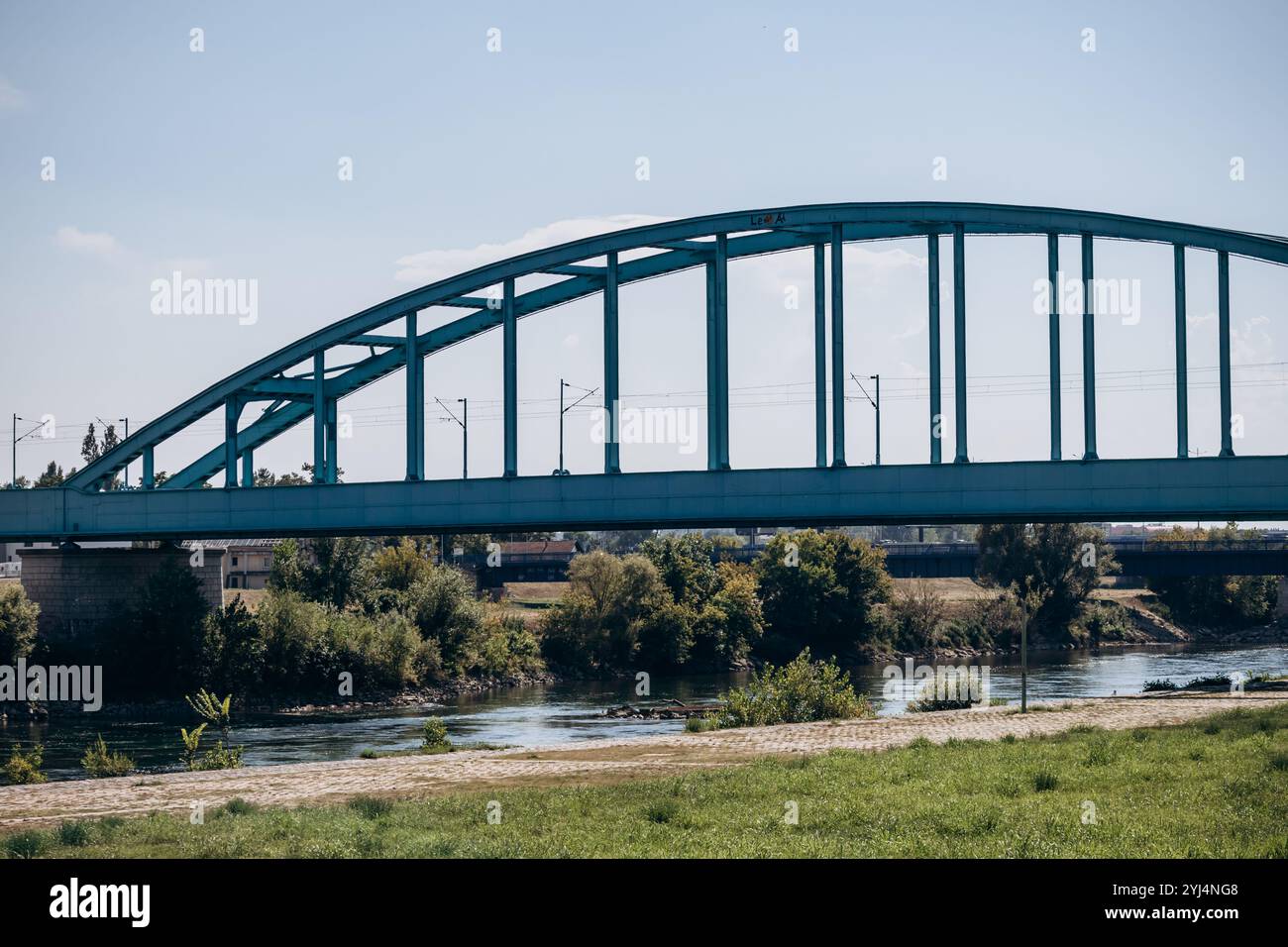 Brücke über die Save in Zagreb Stockfoto