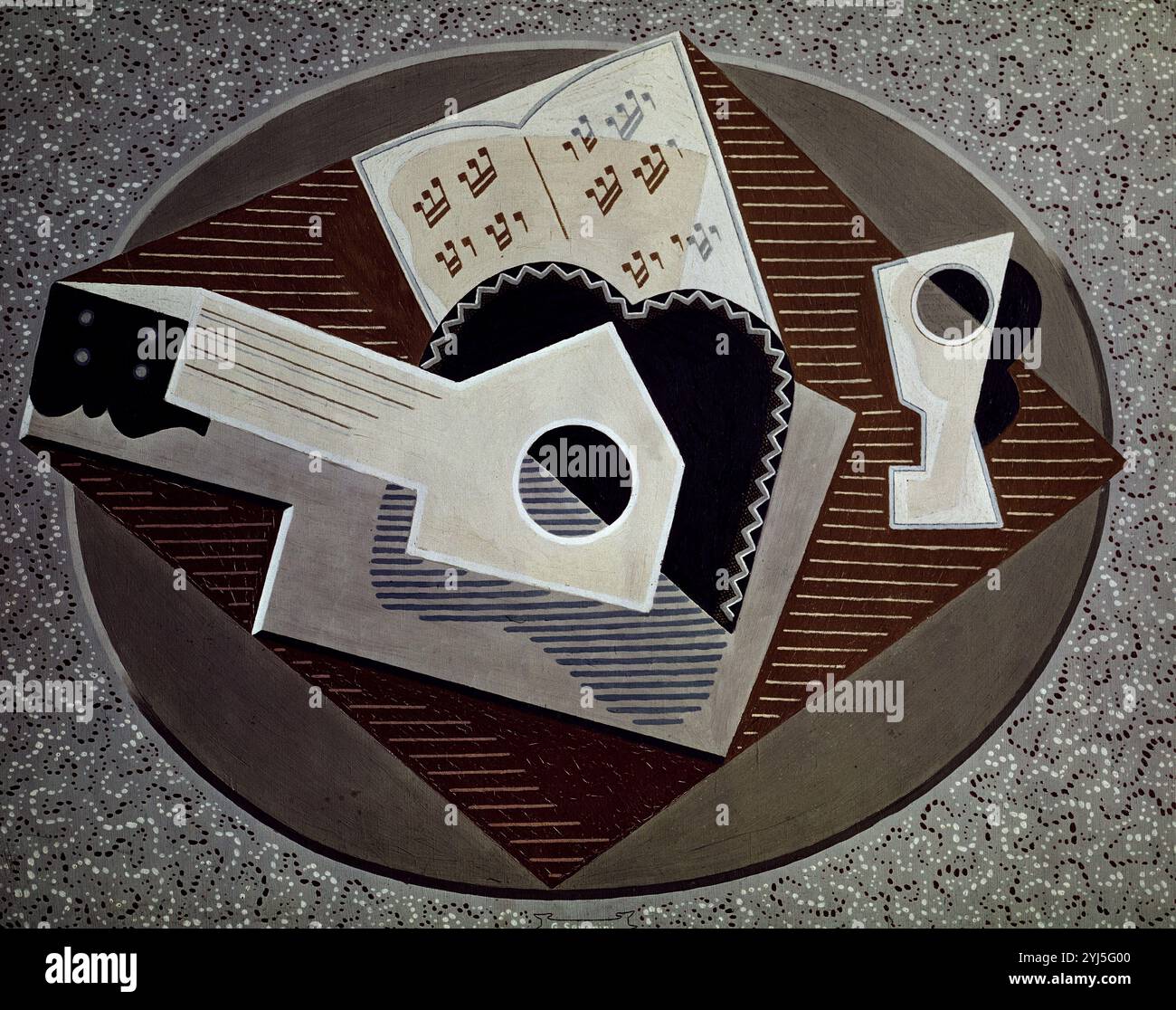 Italienische Schule. Gitarre. Autor: GINO SEVERINI. Ort: EXPOSICION FUTURISMO. MADRID. SPANIEN. Stockfoto