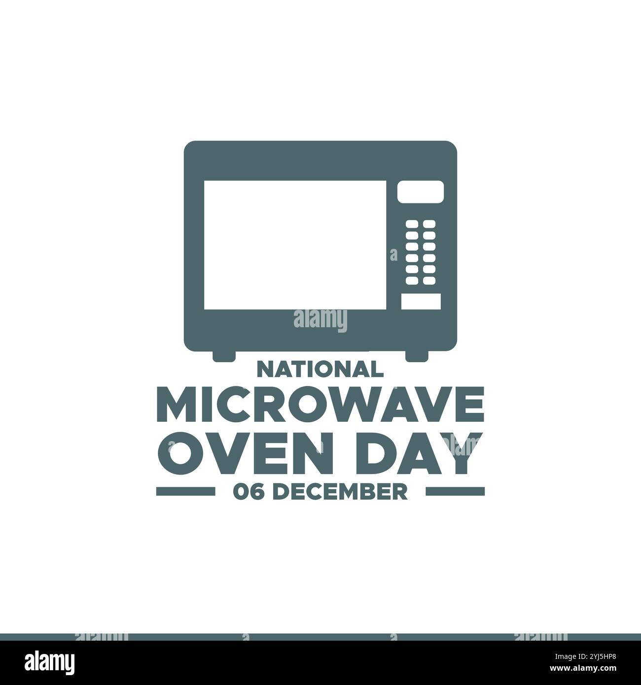 Nationaler Mikrowellenofen Tag 6 Dezember Vektor Illustration, geeignet für Web Banner Poster oder Karte Stock Vektor