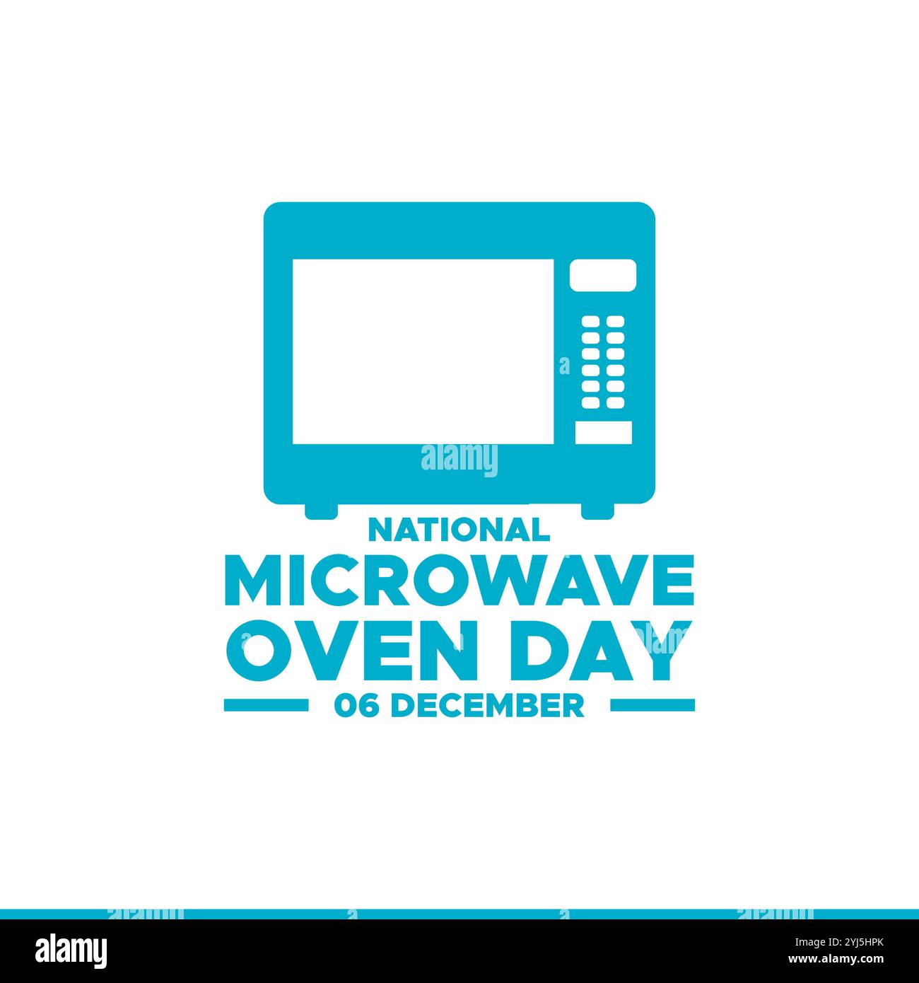 Nationaler Mikrowellenofen Tag 6 Dezember Vektor Illustration, geeignet für Web Banner Poster oder Karte Stock Vektor