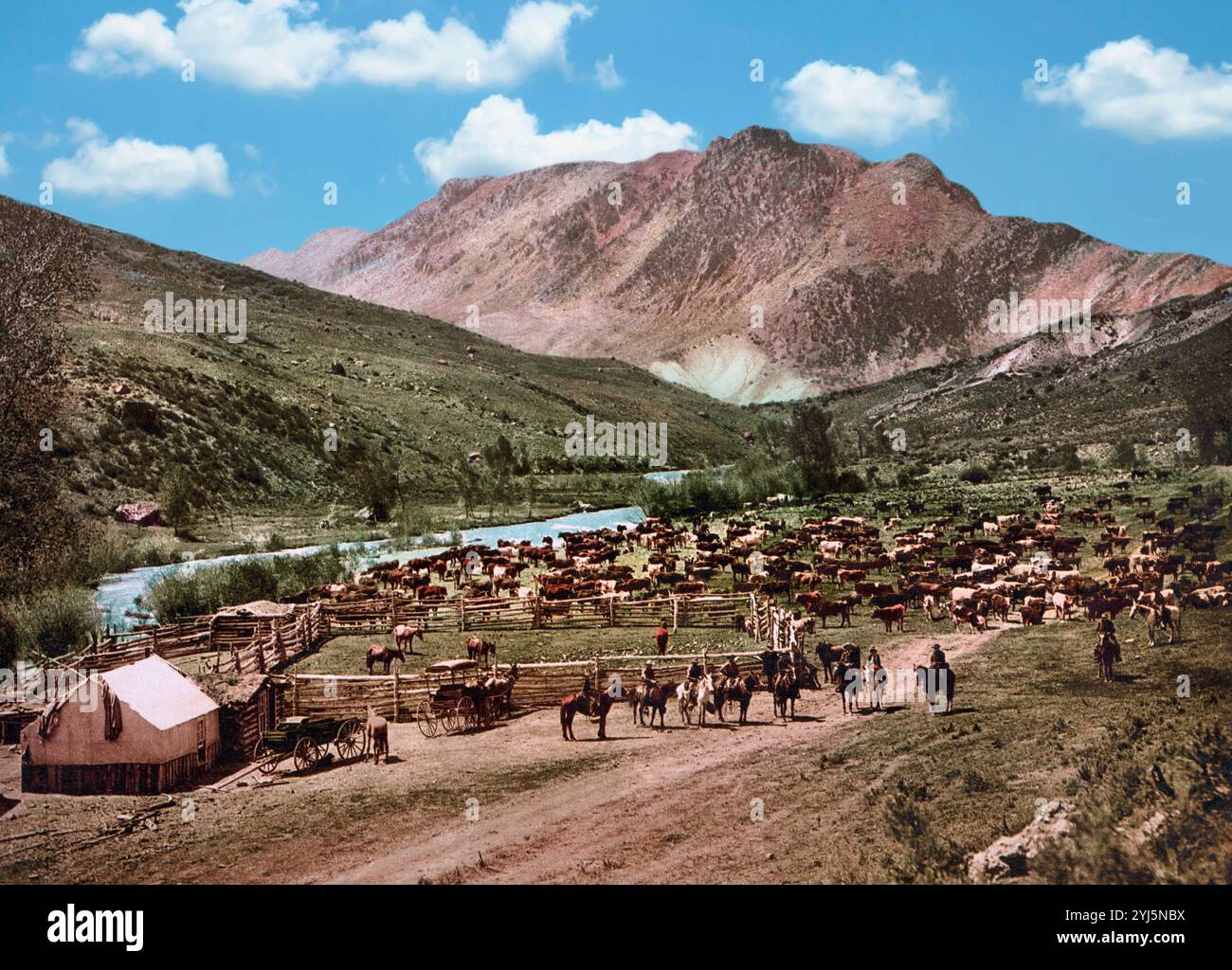 Cimarron, Montrose County, Colorado 1898. Stockfoto