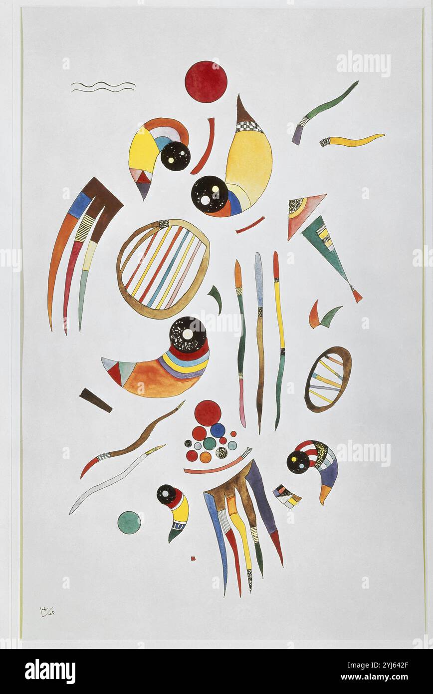 ACUARELA (SIN IDENTIFICAR) 1934-1944- ABSTRACCION BIOMORFA. Verfasser: VASILY KANDINSKY (1866/1944). Ort: EXPOSICION. MADRID. SPANIEN. Stockfoto