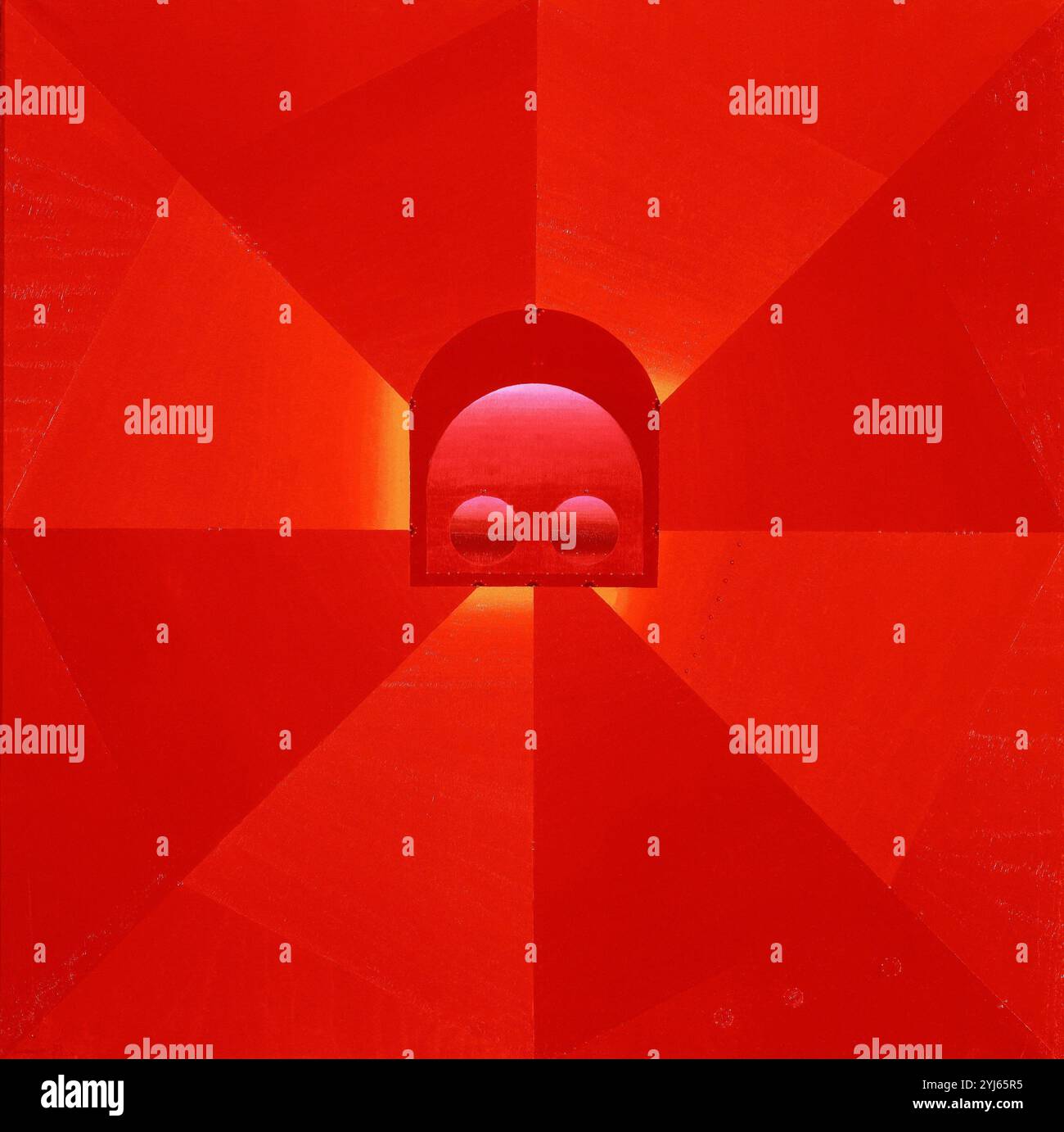 PERSONAJE EN ROJO 1967. PINTURA ESPAÑOLA S XX. AUTOR: JOAN PON. Ort: PRIVATSAMMLUNG. MADRID. SPANIEN. Stockfoto