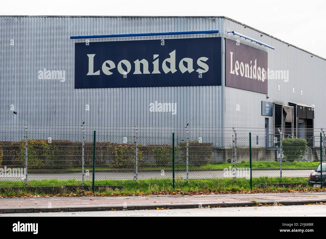 Leonidas belgische Schokoladenfabrik und Outlet Store in Anderlecht, Brüssel-Hauptstadt, Belgien, 11. November 2024 Stockfoto