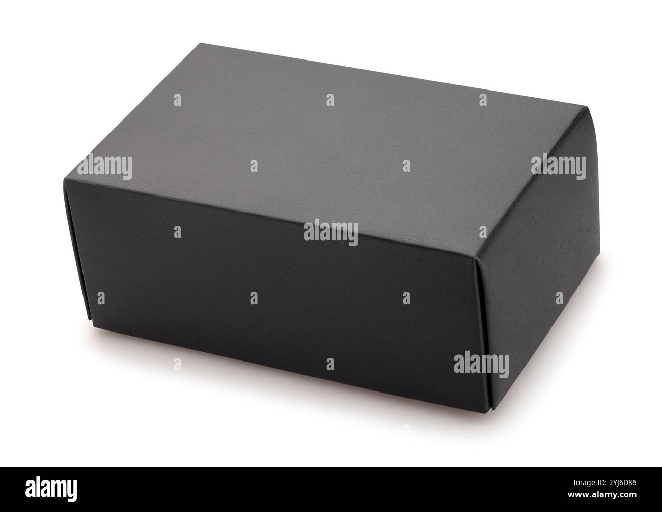 Black Box-Pfad isoliert auf weiß Stockfoto