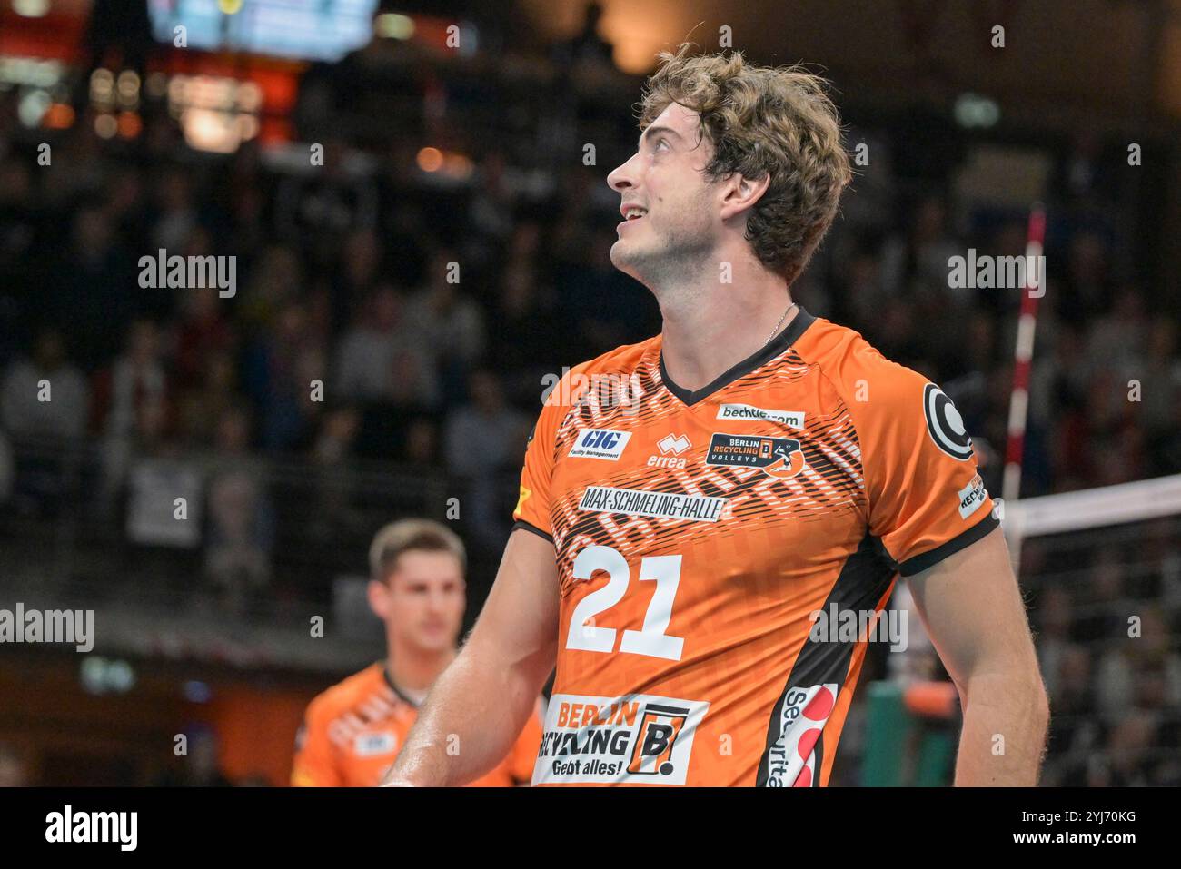 Berlin, Deutschland 12. November 2024: CL Volleyball - 2024/2025 - Berlin Recycling Volleys vs. Ach Volley Ljubljana im Bild: Tobias Krick (BR Volleys) Credit:dpa/Alamy Live News Stockfoto