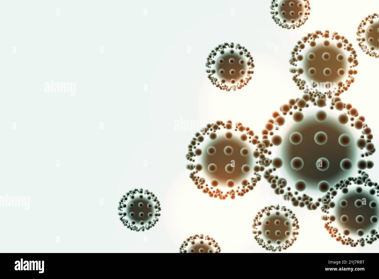 Coronavirus Kovid-19-Krankheit, die das Hintergrunddesign einer Infektion verbreitet Stock Vektor