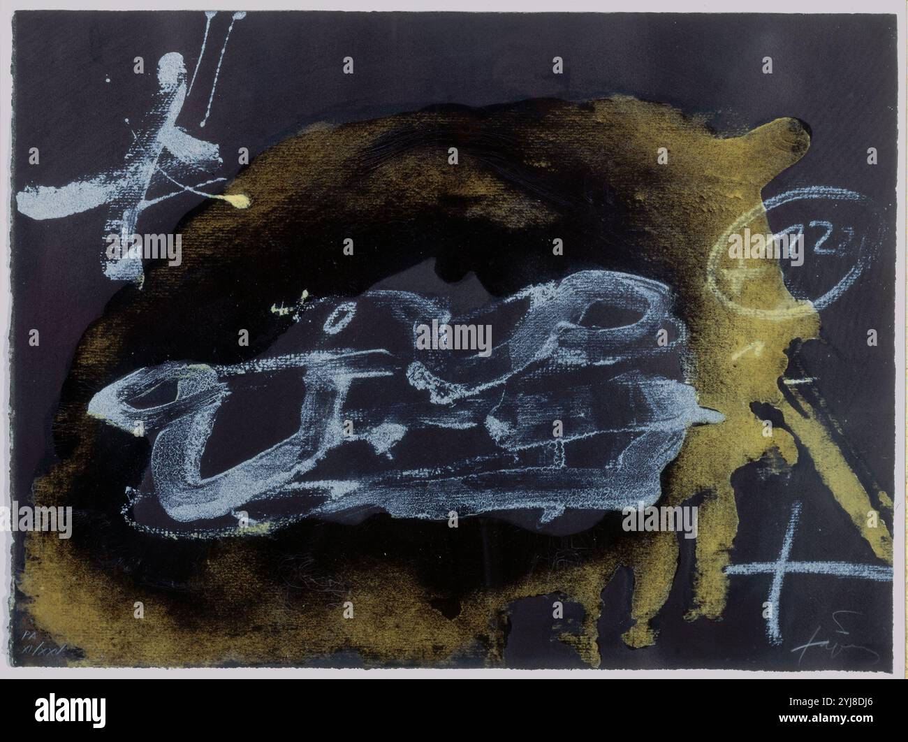 'Suite Campins', 1984, Lithographie, 40 x 54 cm. Autor: ANTONI TAPIES. Ort: PRIVATSAMMLUNG. MADRID. SPANIEN. Stockfoto