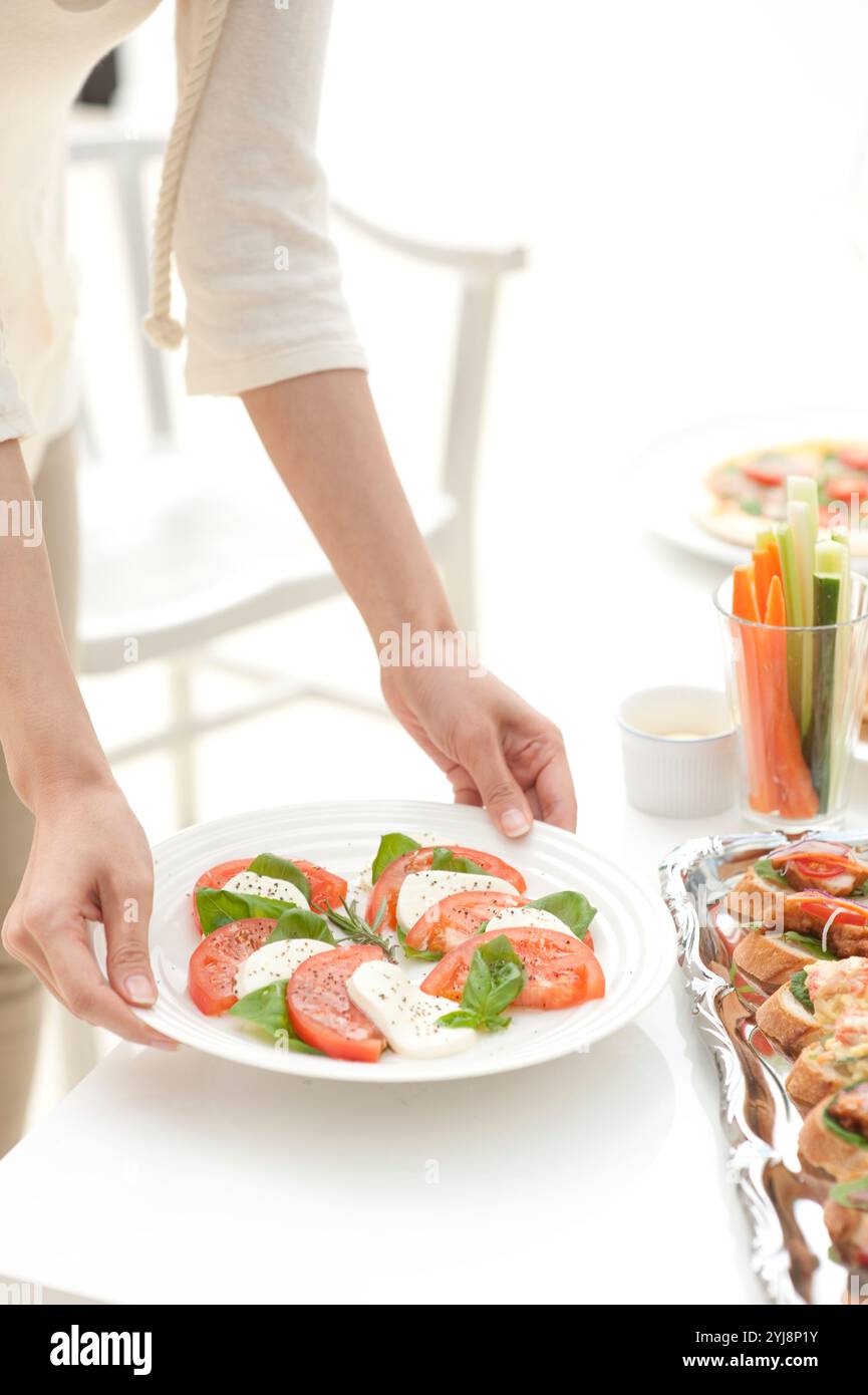 Hors d'oeuvres auf der Party Stockfoto